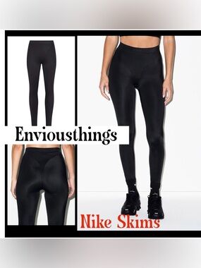 Nike Skims Shine Women's High-Waisted V-Panel 26" Legging Obsidian
